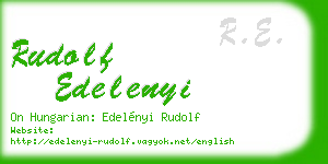 rudolf edelenyi business card