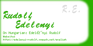 rudolf edelenyi business card